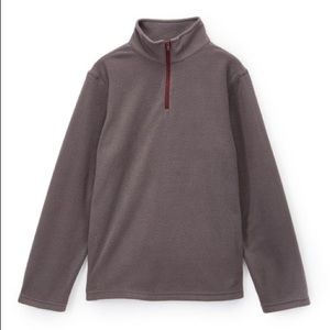 French Toast Dark Gray/Red Fleece Pullover, 14/16